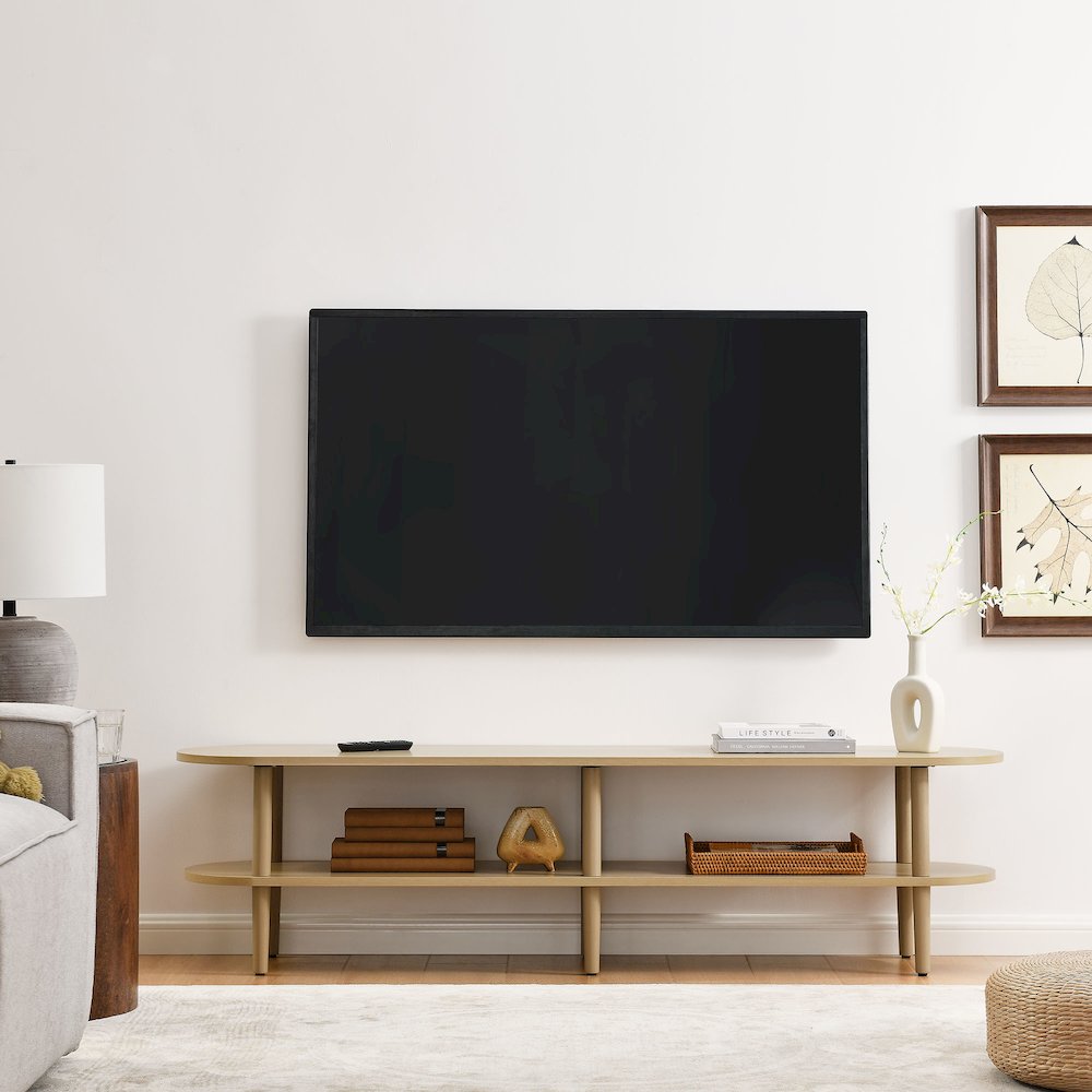 Torus Oval Wood TV Stand