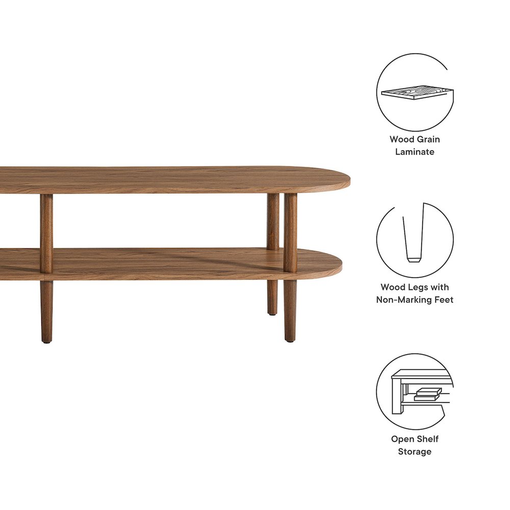 Torus Oval Wood TV Stand