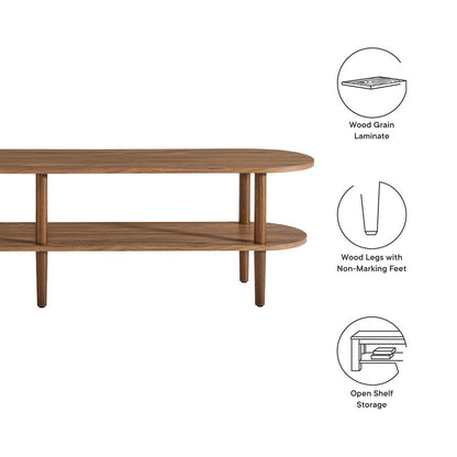 Torus Oval Wood TV Stand