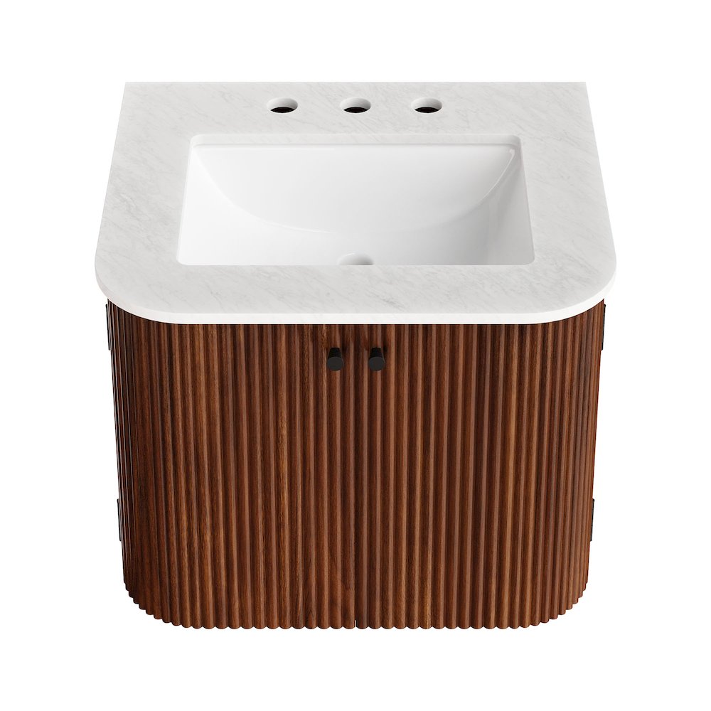 Zia 24" Wall-Mount Bathroom Vanity with Marble Sink
