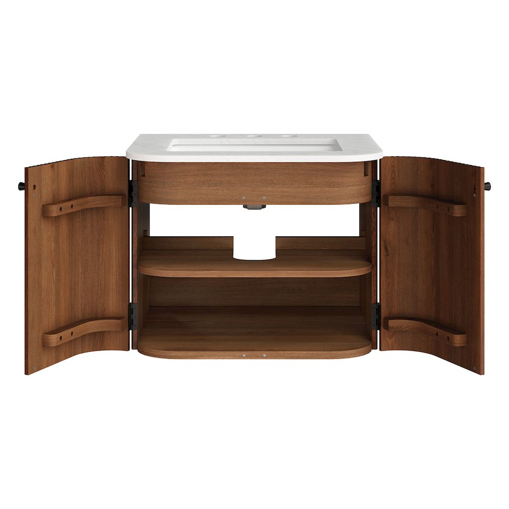 Zia 24" Wall-Mount Bathroom Vanity with Marble Sink