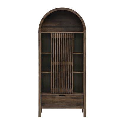 Vaughn 71" Arched Storage Display Cabinet