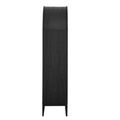 Nolan 74" Tall Wide Arched Storage Display Cabinet