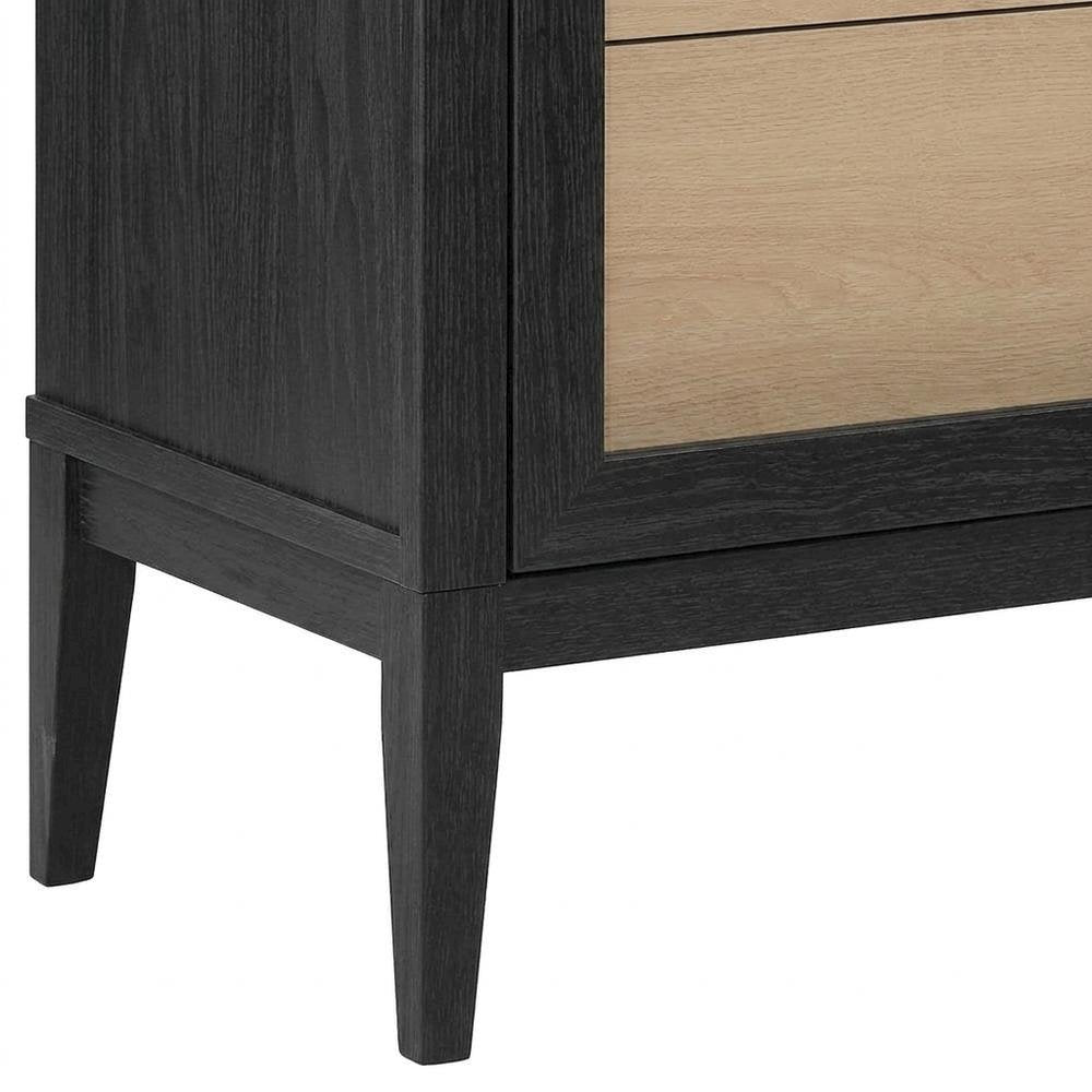 Wooden Arched Display Cabinet, Tall Curio with Storage, Black Oak