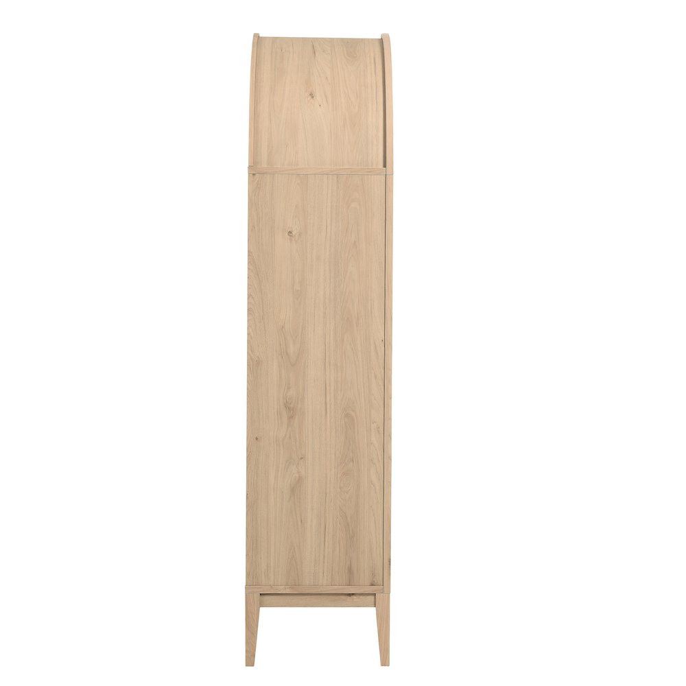 Nolan 74" Tall Wide Arched Storage Display Cabinet