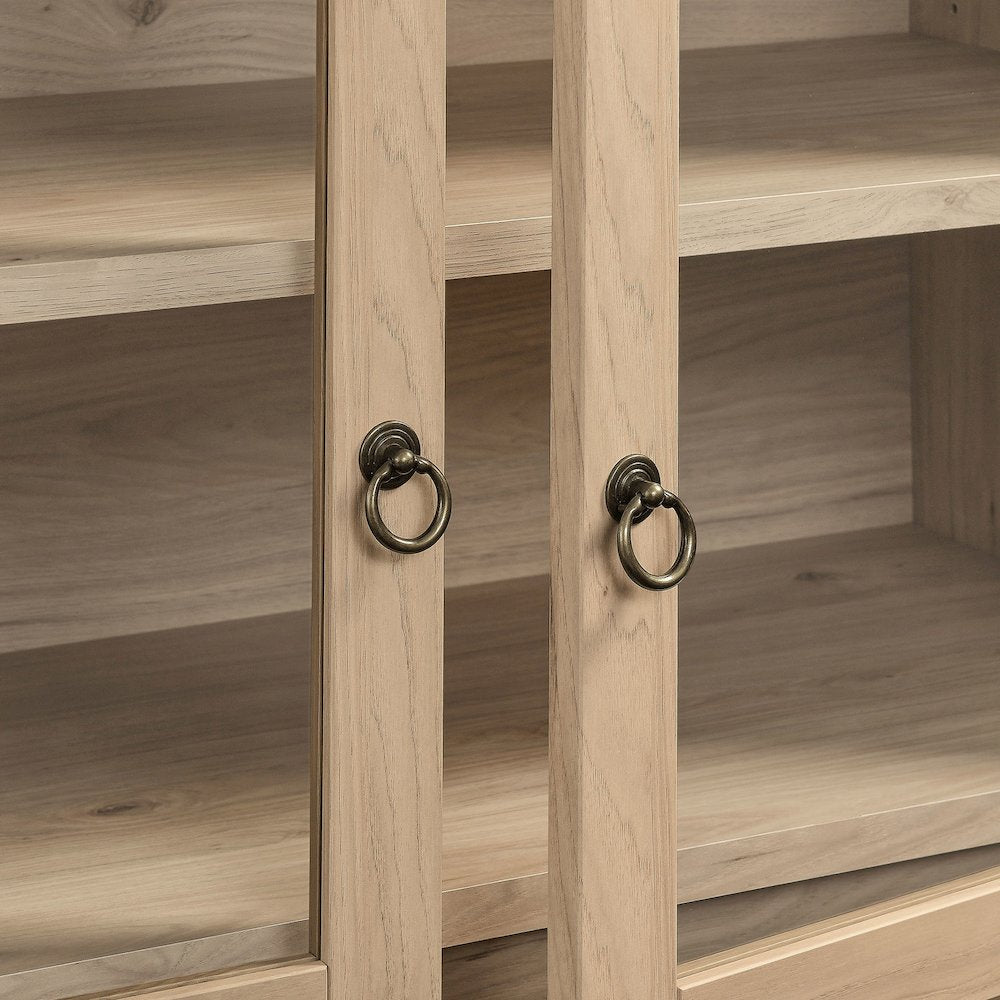 Nolan 74" Tall Wide Arched Storage Display Cabinet