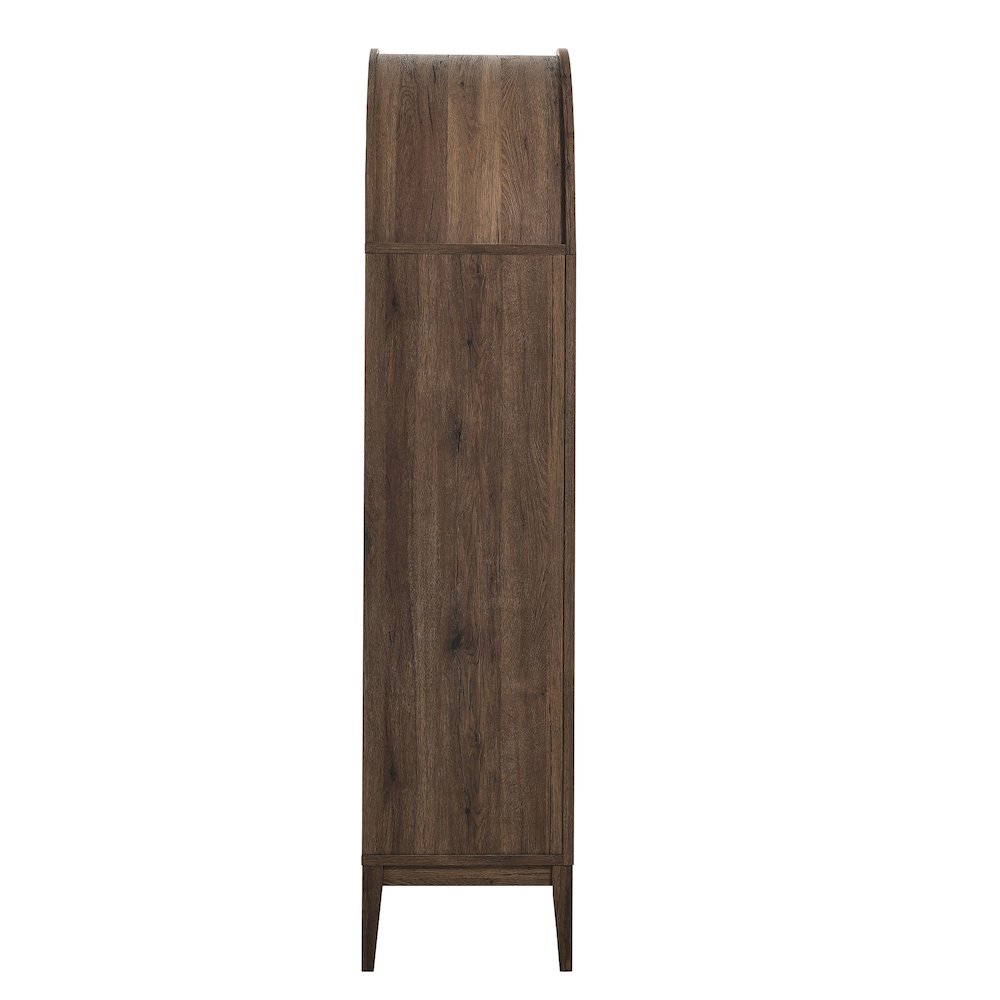 Nolan 74" Tall Wide Arched Storage Display Cabinet