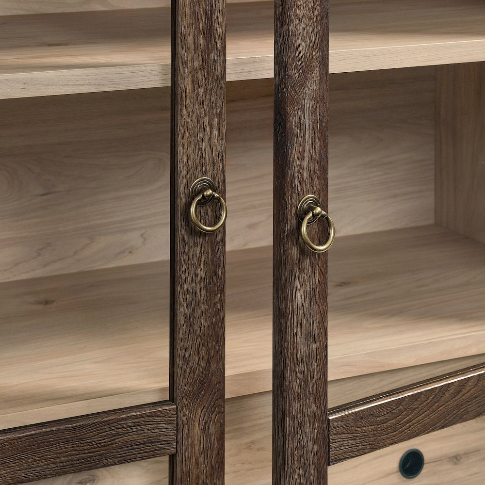 Nolan 74" Tall Wide Arched Storage Display Cabinet