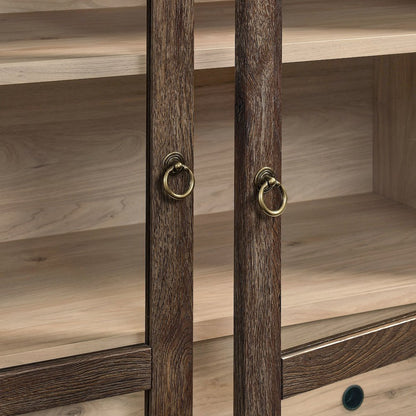 Nolan 74" Tall Wide Arched Storage Display Cabinet