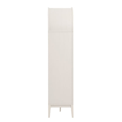 Nolan 74" Tall Wide Arched Storage Display Cabinet Bookshelf