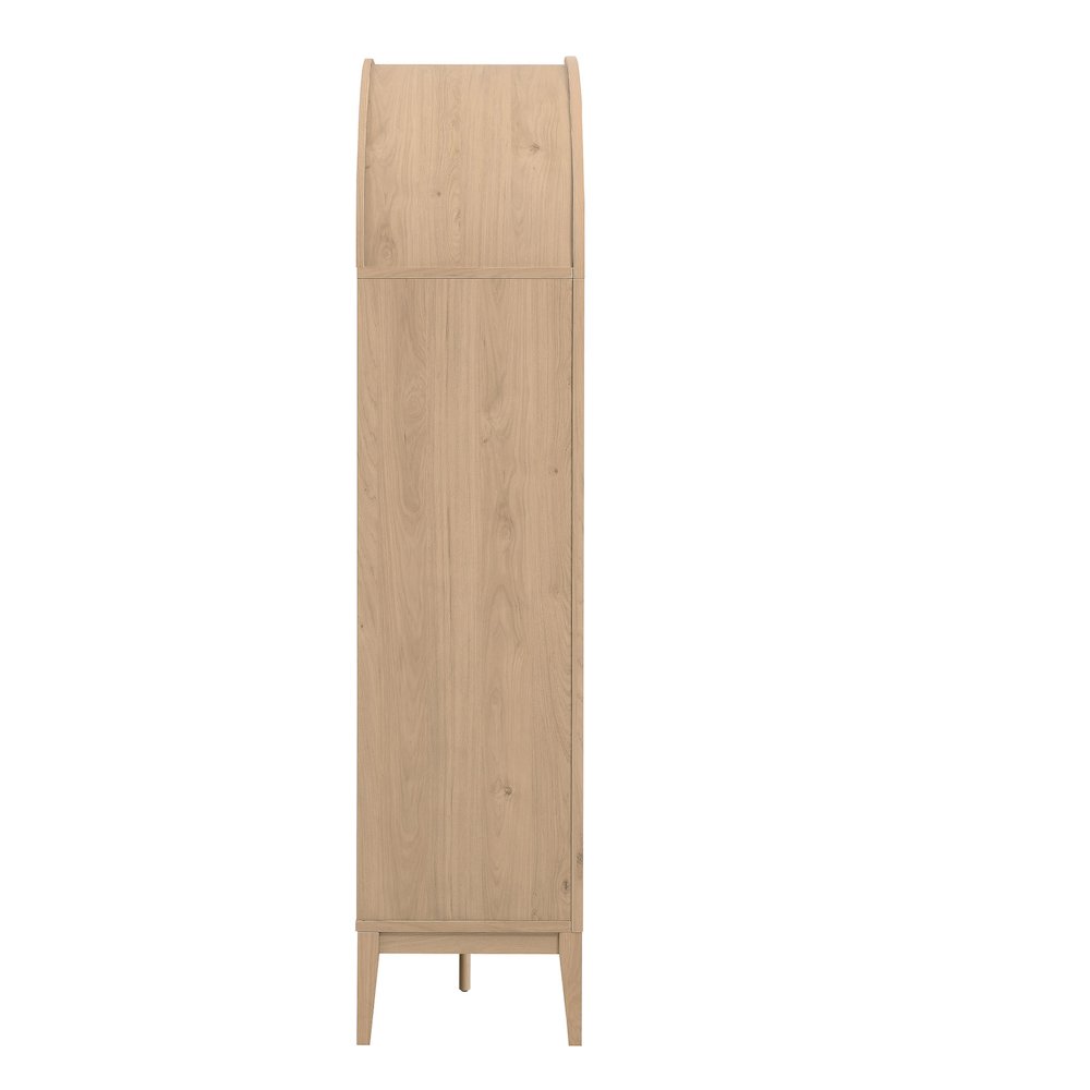 Nolan 74" Tall Wide Arched Storage Display Cabinet Bookshelf