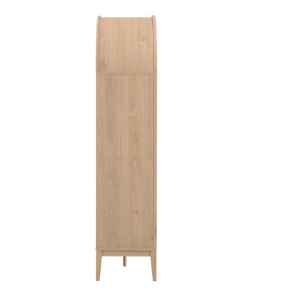 Nolan 74" Tall Wide Arched Storage Display Cabinet Bookshelf