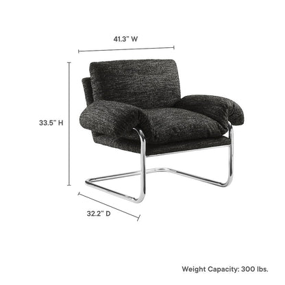 Ansel Boucle Fabric Accent Chair