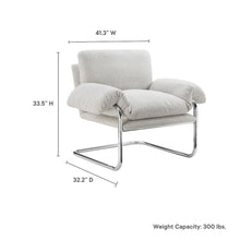 Ansel Boucle Fabric Accent Chair