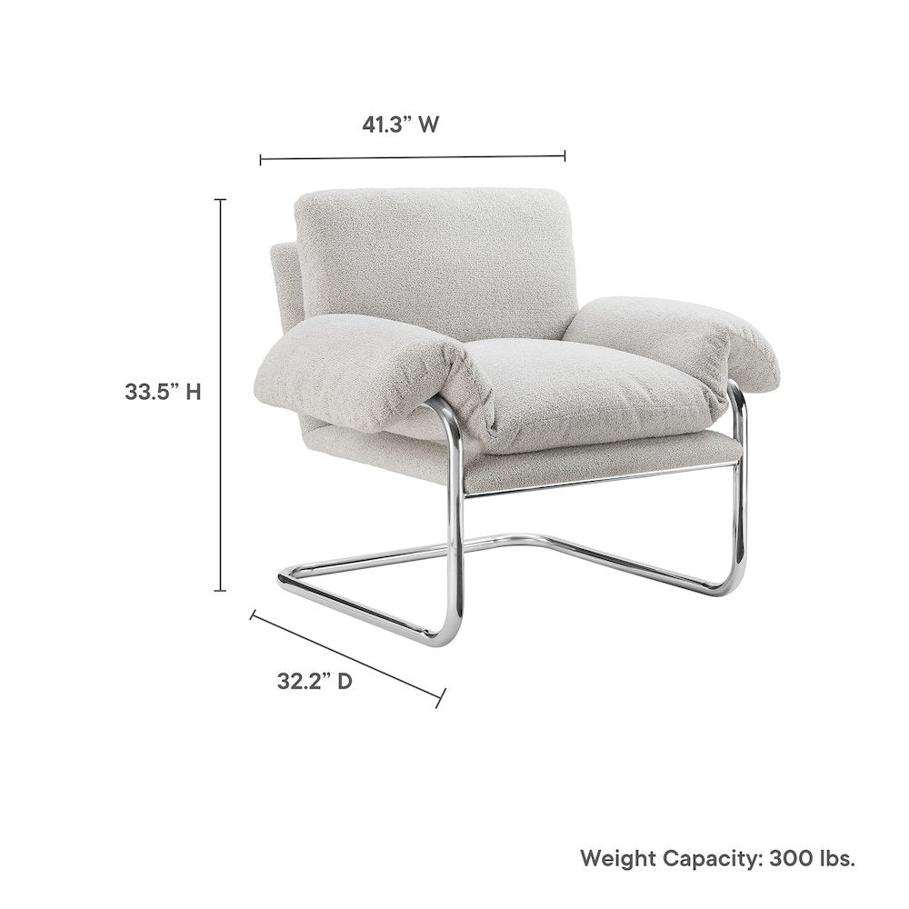 Ansel Boucle Fabric Accent Chair