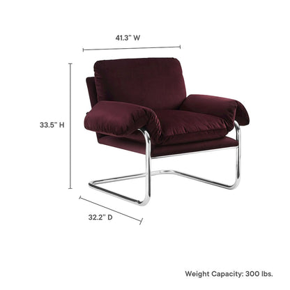 Ansel Performance Velvet Accent Chair