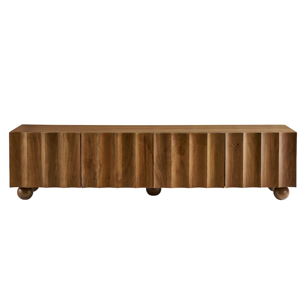Sorren Scalloped 71" Wood TV Stand