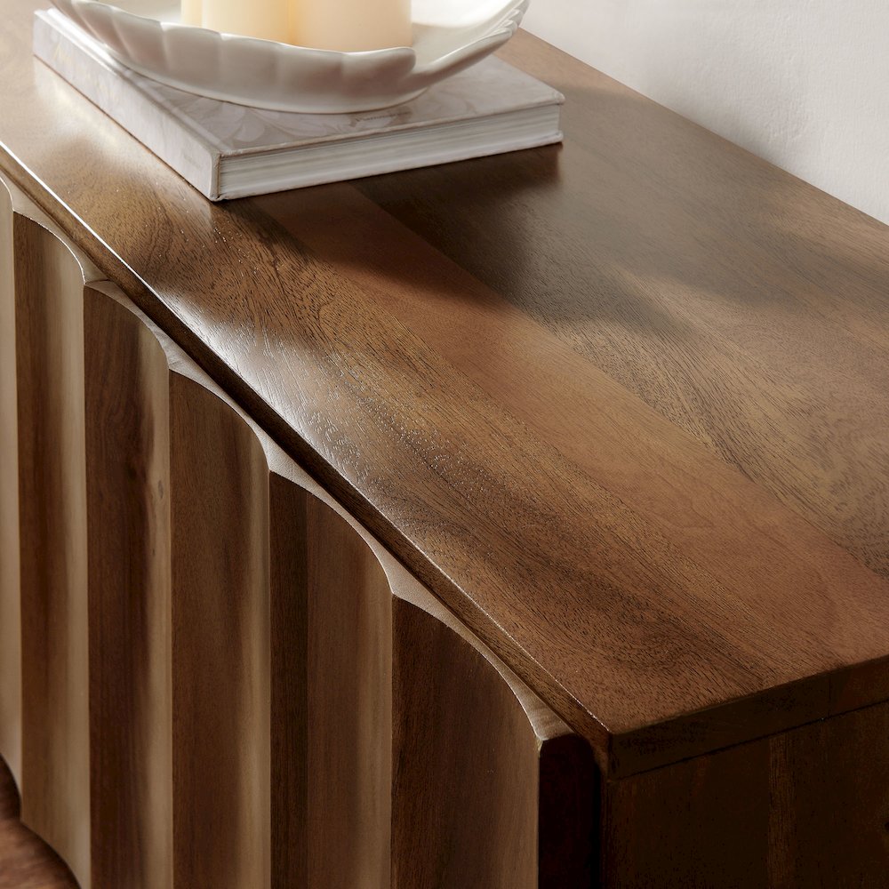 Sorren Scalloped 71" Wood TV Stand