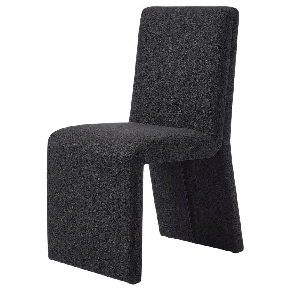 Wooden Upholstered Dining Side Chair with Cushioned Seat for Dining Room, Ebony