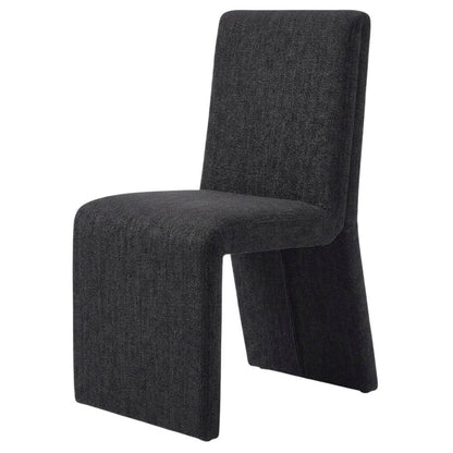 Wooden Upholstered Dining Side Chair with Cushioned Seat for Dining Room, Ebony