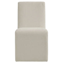 Wooden Upholstered Dining Side Chair with Cushioned Seat for Dining Room, Salt
