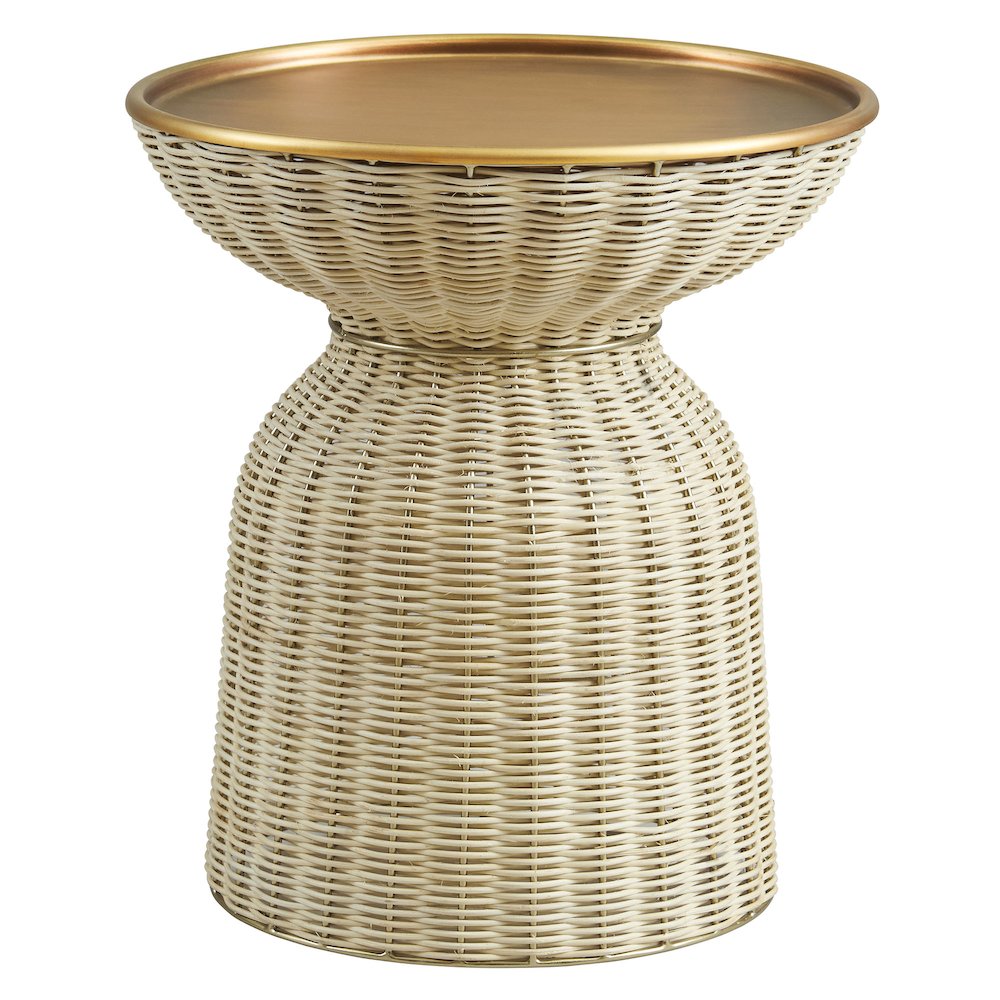Lazaro Round Rattan Side Table
