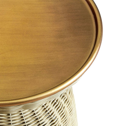 Lazaro Round Rattan Side Table