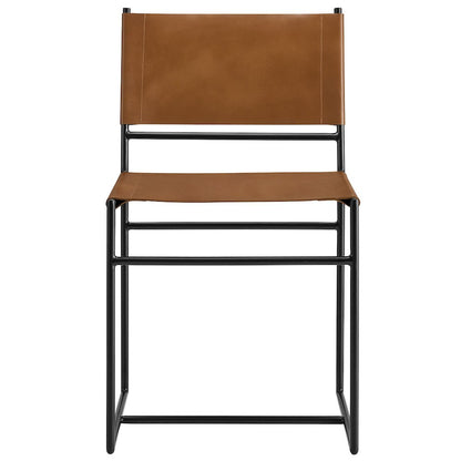 Thatcher Leather and Metal Dining Chair