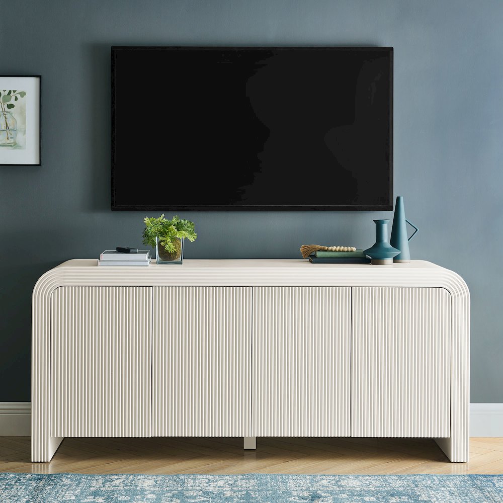 Waterflute 70" Fluted Sideboard Cabinet