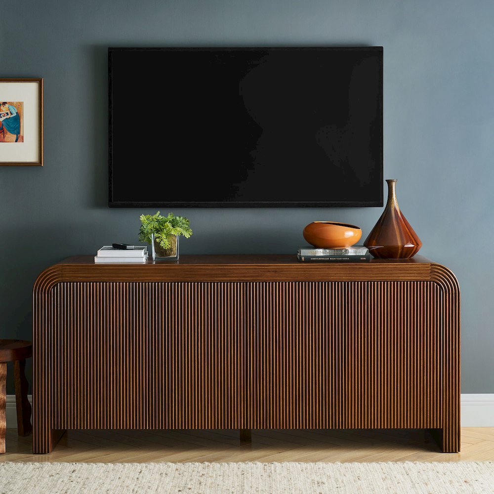 Waterflute 70" Fluted Sideboard Cabinet