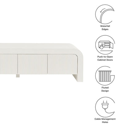 Waterflute 68" Fluted TV Stand