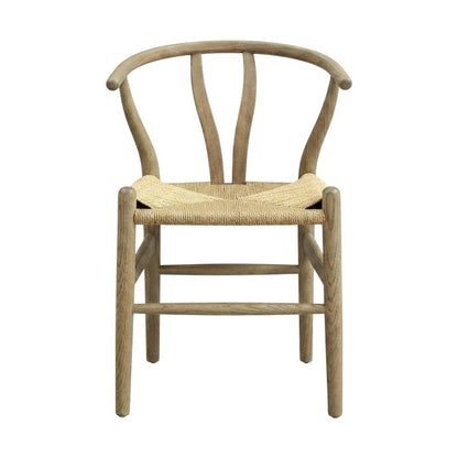 Wood Dining Chair with Slatted Backrest for Kitchen and Dining Room, Gray