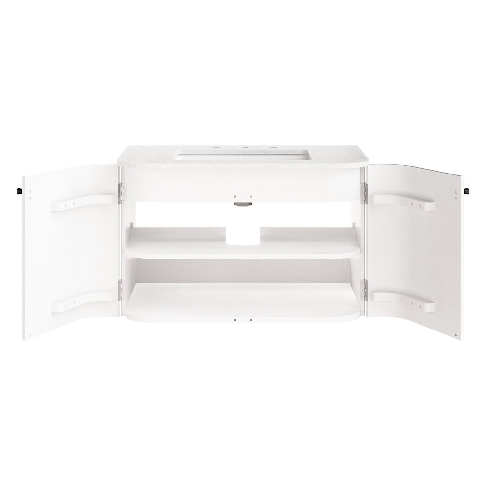 Zia 30" Wall-Mount Bathroom Vanity with Marble Sink