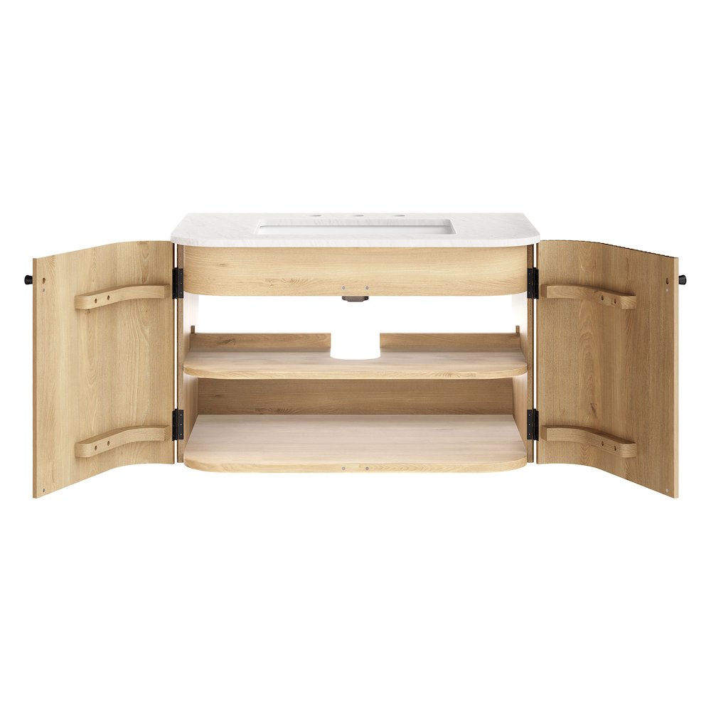 Zia 30" Wall-Mount Bathroom Vanity with Marble Sink