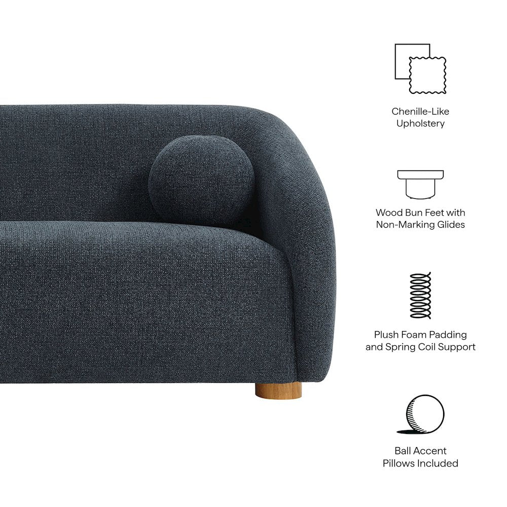 Holland 85" Chenille Fabric Sofa