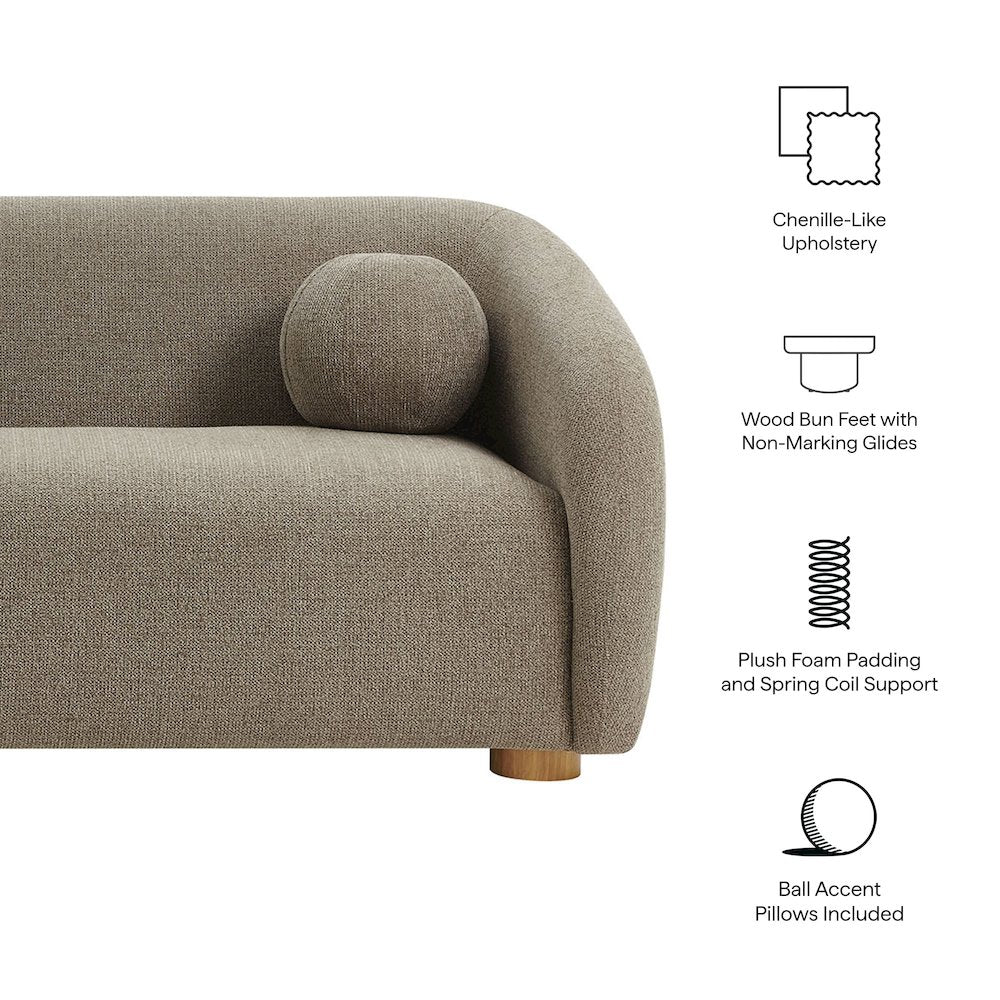 Holland 85" Chenille Fabric Sofa