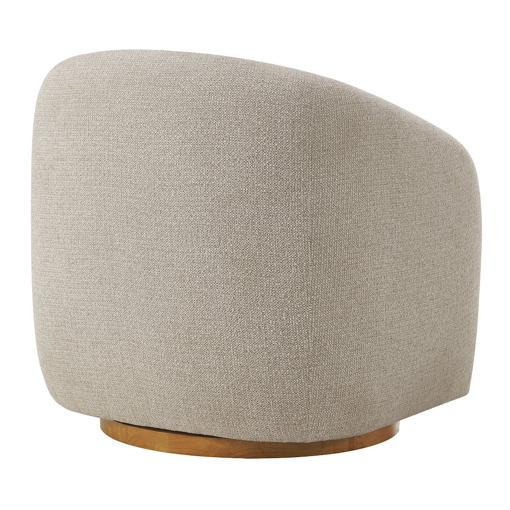 Holland Swivel Chenille Fabric Armchair