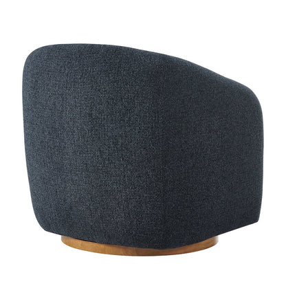 Holland Swivel Chenille Fabric Armchair