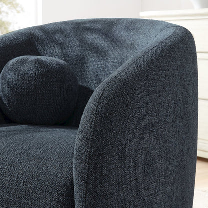 Holland Swivel Chenille Fabric Armchair