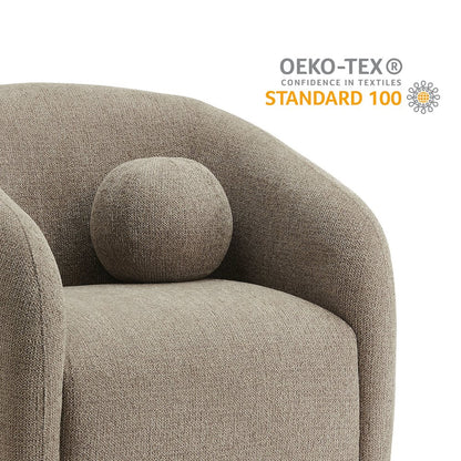 Holland Swivel Chenille Fabric Armchair