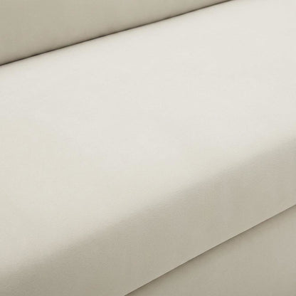 Performance Velvet Sofa, Comfy Modern Couch for Living Room, Alabaster