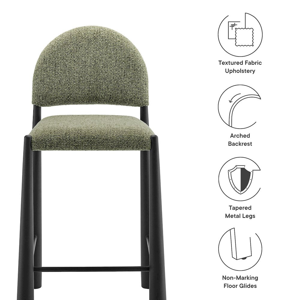 Hayley Upholstered Fabric Counter Stool