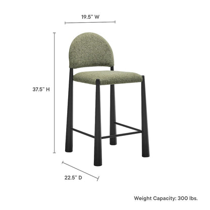 Hayley Upholstered Fabric Counter Stool