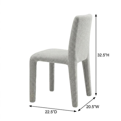 Fabric Upholstered Dining Chair with Cushioned Seat for Dining Room, Dove Gray