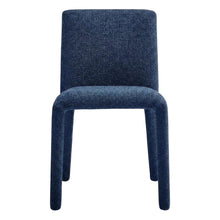Fabric Upholstered Dining Chair with Cushioned Seat for Dining Room, Navy