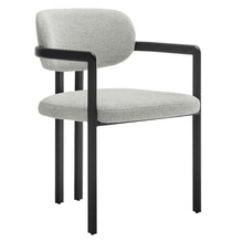 Elio Barrel Fabric and Metal Dining Chair