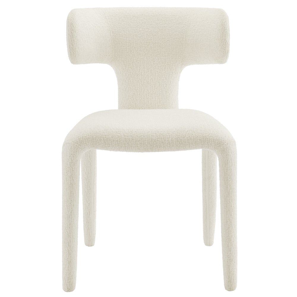 Stellan Curved Back Boucle Upholstered Dining Chair Set of 2