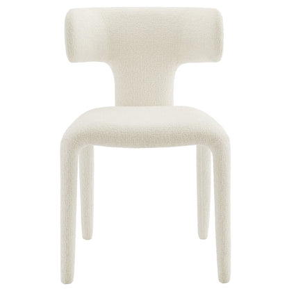 Stellan Curved Back Boucle Upholstered Dining Chair Set of 2