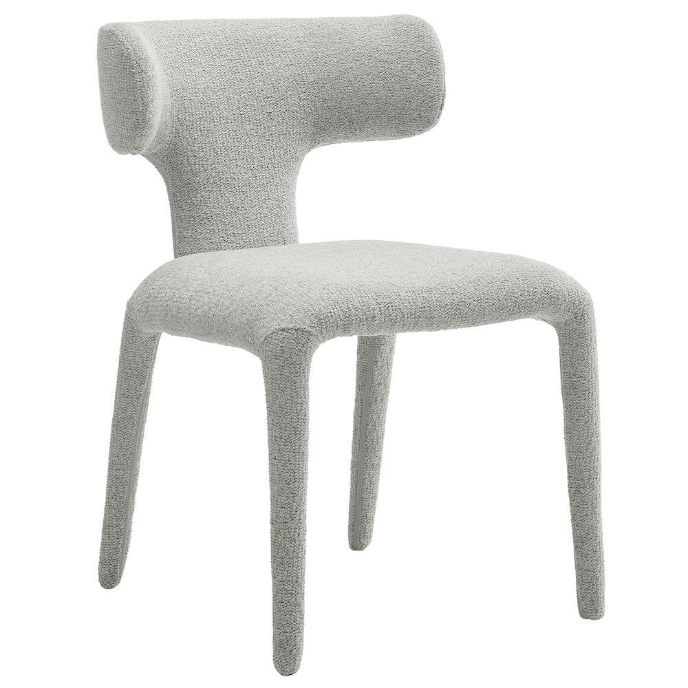 Stellan Curved Back Boucle Upholstered Dining Chair Set of 2