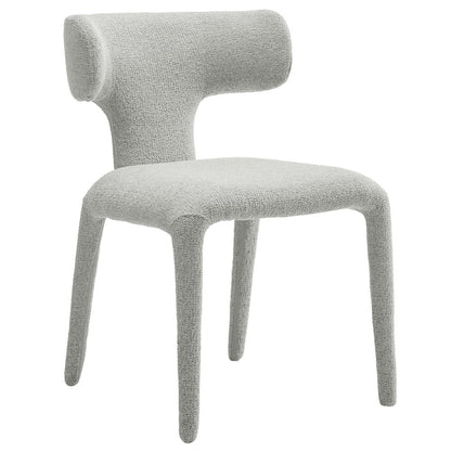 Stellan Curved Back Boucle Upholstered Dining Chair Set of 2